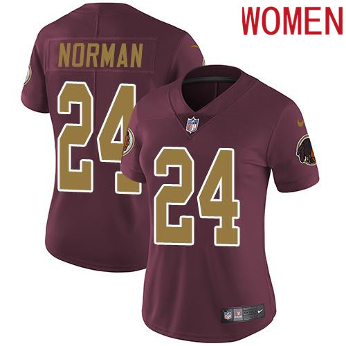 2019 Women Washington Redskins #24 Norman red Nike Vapor Untouchable Limited NFL Jersey style 2